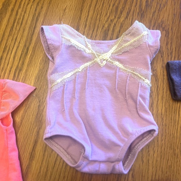 American‎ Girl Doll Lot Isabelle Shirt Purple Dance Outfit Skirt Wrap Leotard - Picture 12 of 16